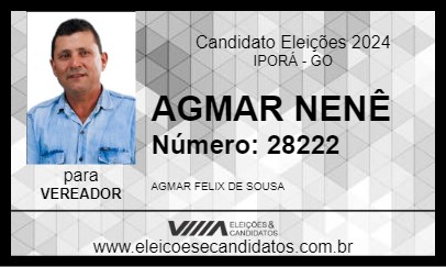 Candidato AGMAR NENÊ 2024 - IPORÁ - Eleições