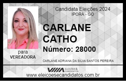 Candidato KARLANE CATHO 2024 - IPORÁ - Eleições