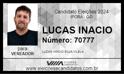 Candidato LUCAS INACIO 2024 - IPORÁ - Eleições