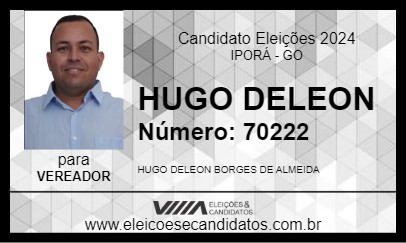 Candidato HUGO DELEON 2024 - IPORÁ - Eleições