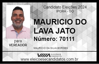 Candidato MAURICIO DO LAVA JATO 2024 - IPORÁ - Eleições