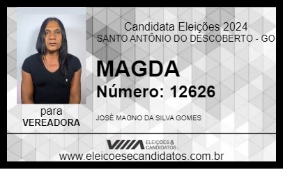 Candidato MAGDA 2024 - SANTO ANTÔNIO DO DESCOBERTO - Eleições