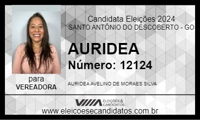 Candidato AURIDEA 2024 - SANTO ANTÔNIO DO DESCOBERTO - Eleições