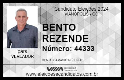 Candidato BENTO REZENDE 2024 - VIANÓPOLIS - Eleições