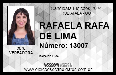 Candidato RAFAELA RAFA DE LIMA 2024 - RUBIATABA - Eleições