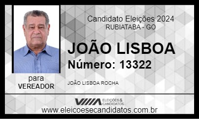 Candidato JOÃO LISBOA 2024 - RUBIATABA - Eleições