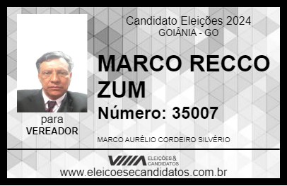 Candidato MARCO RECCO ZUM 2024 - GOIÂNIA - Eleições