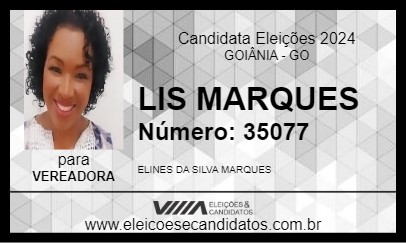 Candidato LIS MARQUES 2024 - GOIÂNIA - Eleições