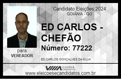 Candidato ED CARLOS - CHEFÃO 2024 - GOIÂNIA - Eleições