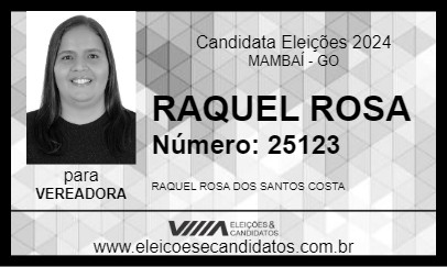 Candidato RAQUEL ROSA 2024 - MAMBAÍ - Eleições