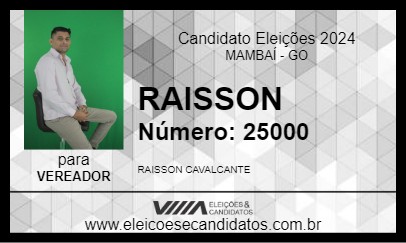 Candidato RAISSON 2024 - MAMBAÍ - Eleições