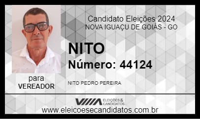 Candidato NITO 2024 - NOVA IGUAÇU DE GOIÁS - Eleições