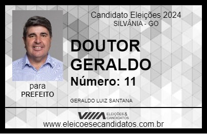 Candidato DOUTOR GERALDO 2024 - SILVÂNIA - Eleições