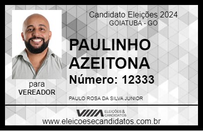 Candidato PAULINHO AZEITONA 2024 - GOIATUBA - Eleições