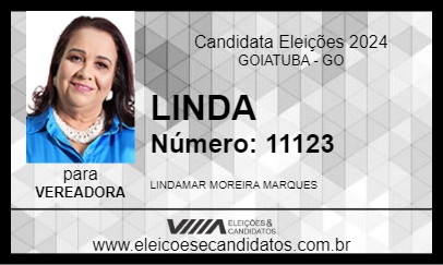 Candidato LINDA 2024 - GOIATUBA - Eleições