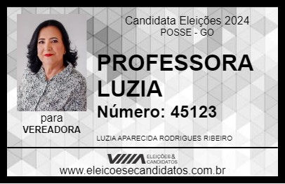 Candidato PROFESSORA LUZIA 2024 - POSSE - Eleições