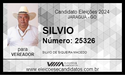 Candidato SILVIO 2024 - JARAGUÁ - Eleições