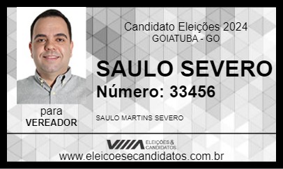 Candidato SAULO SEVERO 2024 - GOIATUBA - Eleições