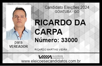 Candidato RICARDO DA CARPA 2024 - GOIATUBA - Eleições