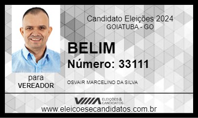 Candidato BELIM 2024 - GOIATUBA - Eleições