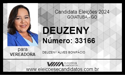 Candidato DEUZENY 2024 - GOIATUBA - Eleições