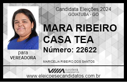 Candidato MARA RIBEIRO CASA TEA 2024 - GOIATUBA - Eleições