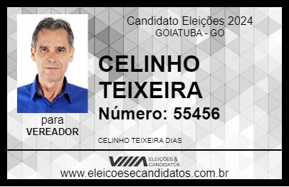 Candidato CELINHO TEIXEIRA 2024 - GOIATUBA - Eleições