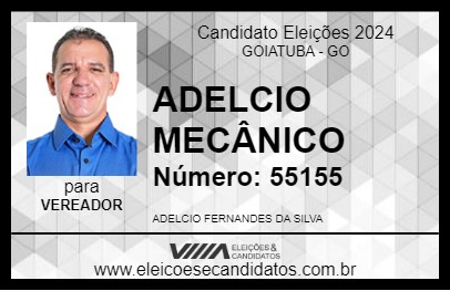 Candidato ADELCIO MECÂNICO 2024 - GOIATUBA - Eleições