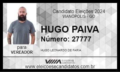 Candidato HUGO PAIVA 2024 - VIANÓPOLIS - Eleições