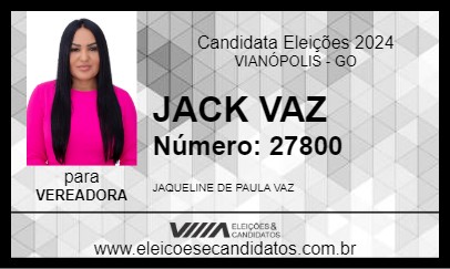 Candidato JACK VAZ 2024 - VIANÓPOLIS - Eleições