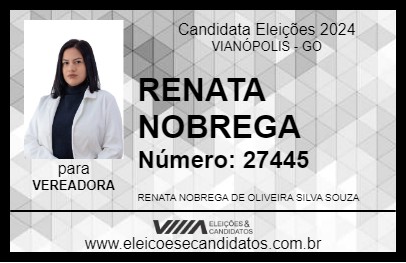 Candidato RENATA NOBREGA 2024 - VIANÓPOLIS - Eleições