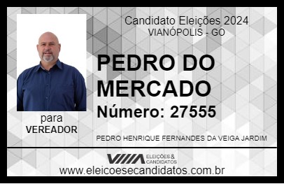 Candidato PEDRO DO MERCADO 2024 - VIANÓPOLIS - Eleições