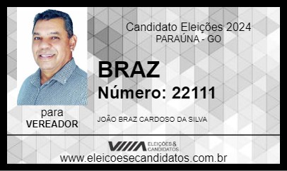 Candidato BRAZ 2024 - PARAÚNA - Eleições