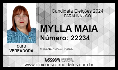 Candidato MYLLA MAIA 2024 - PARAÚNA - Eleições