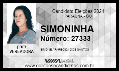 Candidato SIMONINHA 2024 - PARAÚNA - Eleições