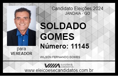 Candidato SOLDADO GOMES 2024 - JANDAIA - Eleições