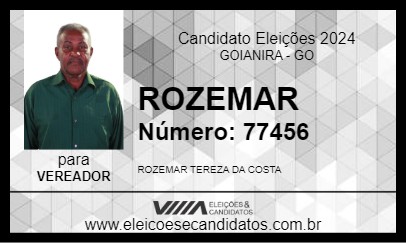 Candidato ROZEMAR 2024 - GOIANIRA - Eleições