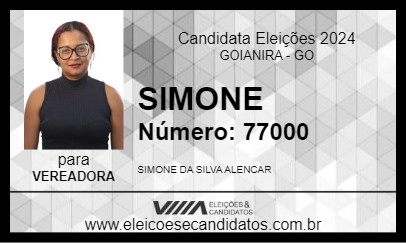 Candidato SIMONE 2024 - GOIANIRA - Eleições