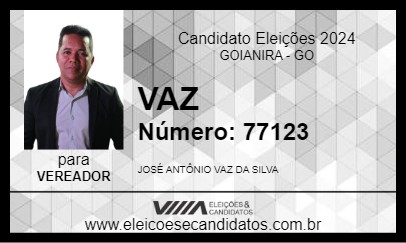 Candidato VAZ 2024 - GOIANIRA - Eleições