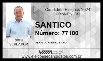 Candidato SANTICO 2024 - GOIANIRA - Eleições