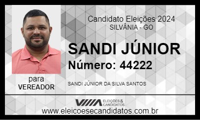 Candidato SANDI JÚNIOR 2024 - SILVÂNIA - Eleições