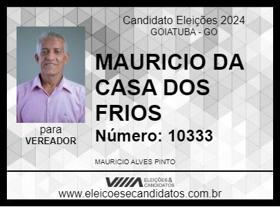 Candidato MAURICIO DA CASA DOS FRIOS 2024 - GOIATUBA - Eleições