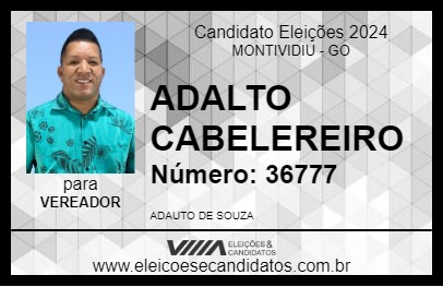 Candidato ADALTO CABELEREIRO 2024 - MONTIVIDIU - Eleições