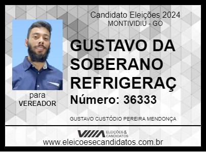 Candidato GUSTAVO DA SOBERANO REFRIGERAÇ 2024 - MONTIVIDIU - Eleições