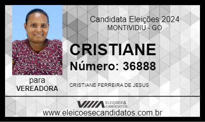 Candidato CRISTIANE  2024 - MONTIVIDIU - Eleições