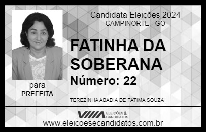 Candidato FATINHA DA SOBERANA 2024 - CAMPINORTE - Eleições