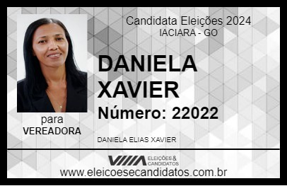 Candidato DANIELA XAVIER  2024 - IACIARA - Eleições