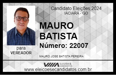 Candidato MAURO BATISTA  2024 - IACIARA - Eleições