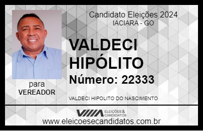 Candidato VALDECI HIPÓLITO  2024 - IACIARA - Eleições