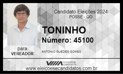 Candidato TONINHO 2024 - POSSE - Eleições